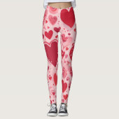 Leggings Trending Love Shape Designs (Devant)
