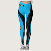 Leggings Trendy Blue and Black Workout (Devant)