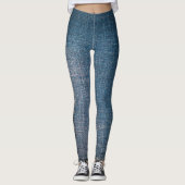 Leggings Trendy Blue Jeans Pattern (Devant)