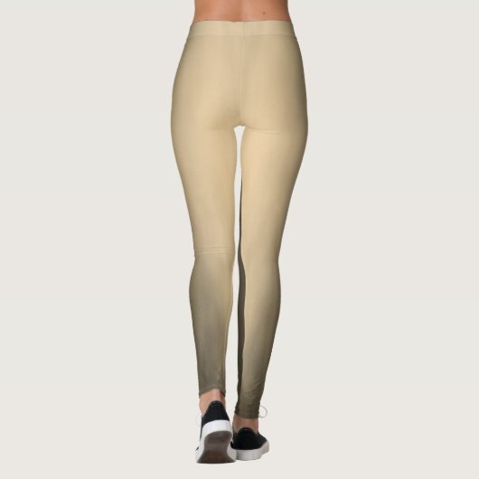 Leggings Trendy Burnished Brown Gradient Modern Script Nom (Dos)