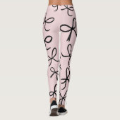 Leggings Trendy Cute Little Black Bows Rose (Dos)