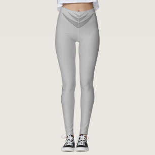 Leggings Trendy Gray Triple Boomerang sur Argent