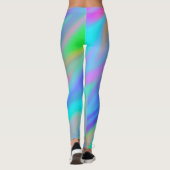 Leggings Trendy luxe vert bleu violet faux holographique (Dos)