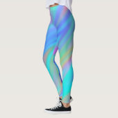 Leggings Trendy luxe vert bleu violet faux holographique (Gauche)