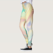 Leggings Trendy Pink Blue yellow abstract waves (Gauche)