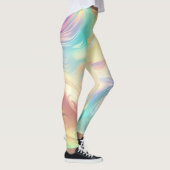 Leggings Trendy Pink Blue yellow abstract waves (Droite)