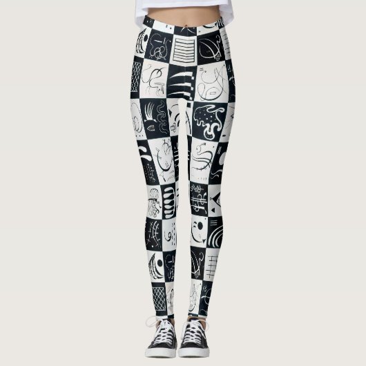 Leggings Trente, Abrégation Biomorphique - Kandinsky (Devant)
