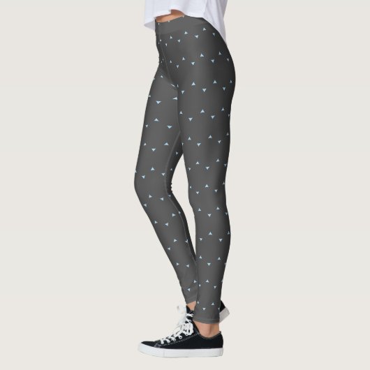 Leggings Triangle bleu clair couleur gris uni (Gauche)