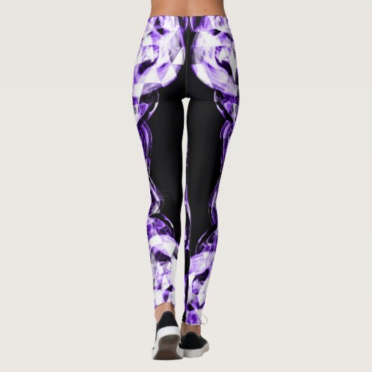 Leggings Triangle brillant violet ultra-violet électrisant (Dos)
