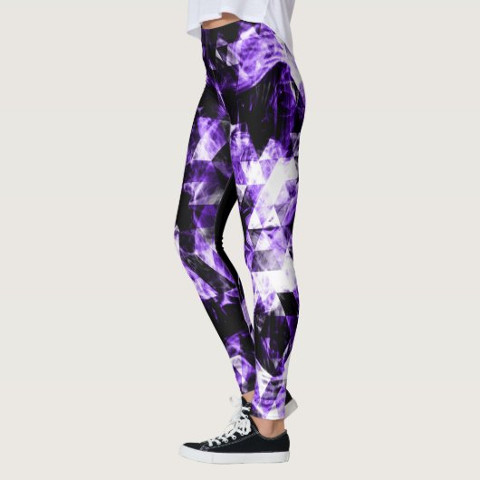 Leggings Triangle brillant violet ultra-violet électrisant (Gauche)