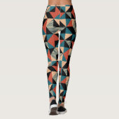 Leggings Triangle chaud : Style géométrique Memphis. (Dos)