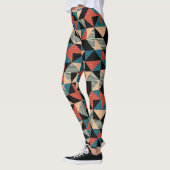 Leggings Triangle chaud : Style géométrique Memphis. (Gauche)