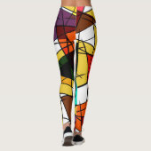 Leggings Triangle Coloré Géométrique Moderne (Dos)