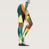 Leggings Triangle coloré Texture de l'effet bois (Droite)