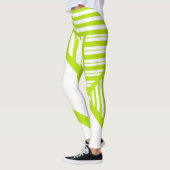 Leggings Triangle en Lime Vert et Blanc (Gauche)