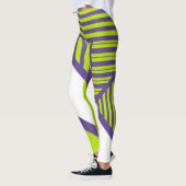 Leggings Triangle en Lime Vert & Violet (Gauche)