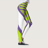 Leggings Triangle en Lime Vert & Violet (Droite)
