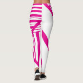 Leggings Triangle en Magenta et Blanc (Dos)