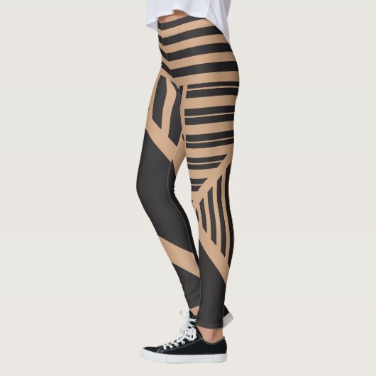 Leggings Triangle en tan et noir (Gauche)