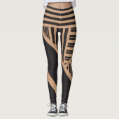 Leggings Triangle en tan et noir (Devant)