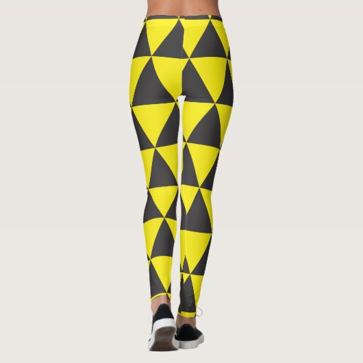 Leggings triangle jaune noir (Dos)