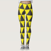 Leggings triangle jaune noir (Devant)