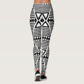 Leggings triangle noir aztèque (Dos)