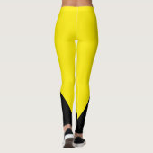 Leggings Triangle noir | Initiale | Légendes jaunes canarie (Dos)
