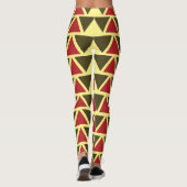 Leggings Triangle rouge vert géométrique (Dos)