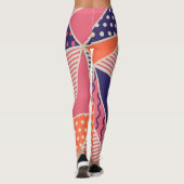 Leggings Triangles Abstraits : Arrière - plan géométrique V (Dos)