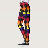 Leggings Triangles Abstraits, Couleur arc-en-ciel, jambes d (Gauche)
