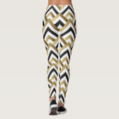Leggings Triangles Abstraits : Noir Or sans joint (Dos)