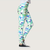 Leggings Triangles amusants de bleu et vert (Droite)