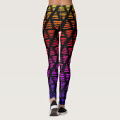 Leggings Triangles arc-en-ciel + lignes (Dos)