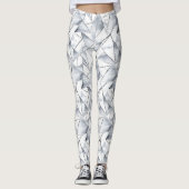 Leggings Triangles blancs argenté chic (Devant)