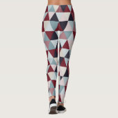 Leggings Triangles bleu foncé rouge et beige B (Dos)
