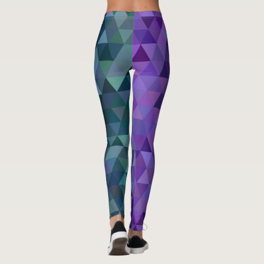 Leggings triangles bleu pourpre (Dos)