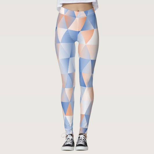 Leggings Triangles bleus doux (Devant)