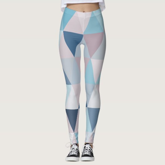 Leggings Triangles Bleus Mauve A (Devant)