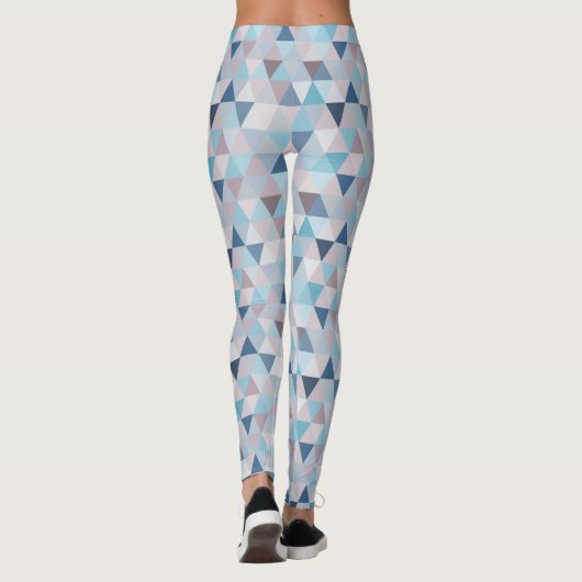 Leggings Triangles bleus mauve C (Dos)