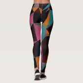 Leggings Triangles colorés Abstrait Arrière - plan géométri (Dos)