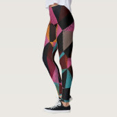 Leggings Triangles colorés Abstrait Arrière - plan géométri (Gauche)