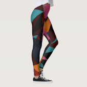 Leggings Triangles colorés Abstrait Arrière - plan géométri (Droite)