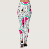 Leggings Triangles de pastèque : texture rétro estivale. (Dos)