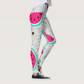 Leggings Triangles de pastèque : texture rétro estivale. (Droite)