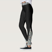Leggings Triangles d'os noir (Gauche)
