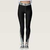 Leggings Triangles d'os noir (Devant)