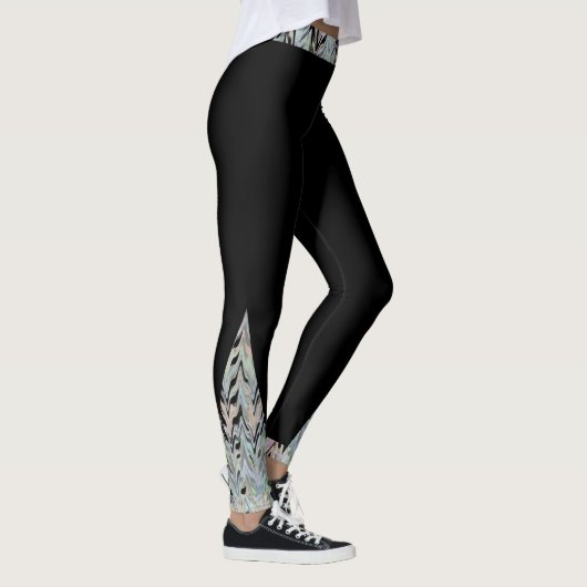 Leggings Triangles d'os noir (Droite)