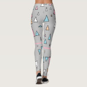 Leggings Triangles Drôles Couleurs Pastel (Dos)