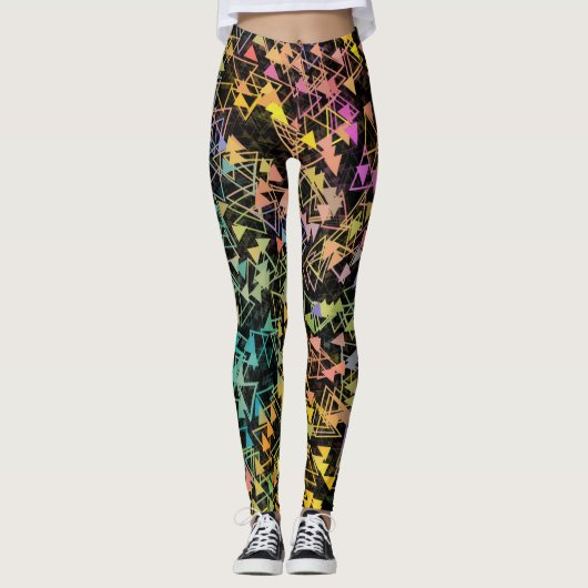 Leggings Triangles en mouvement (Devant)